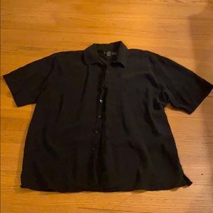 Black men’s bowling shirt
